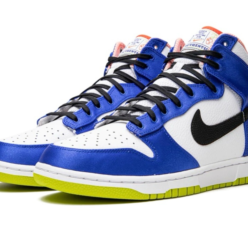 Nike Blue and White High-Top Sneakers
